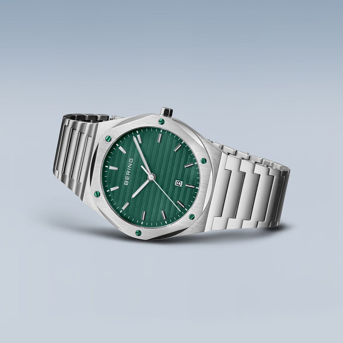 Bering men's watch green dial - 19742-708