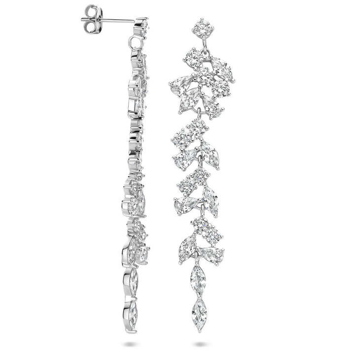 oorhangers zirkonia 60 mm zilver gerhodineerd