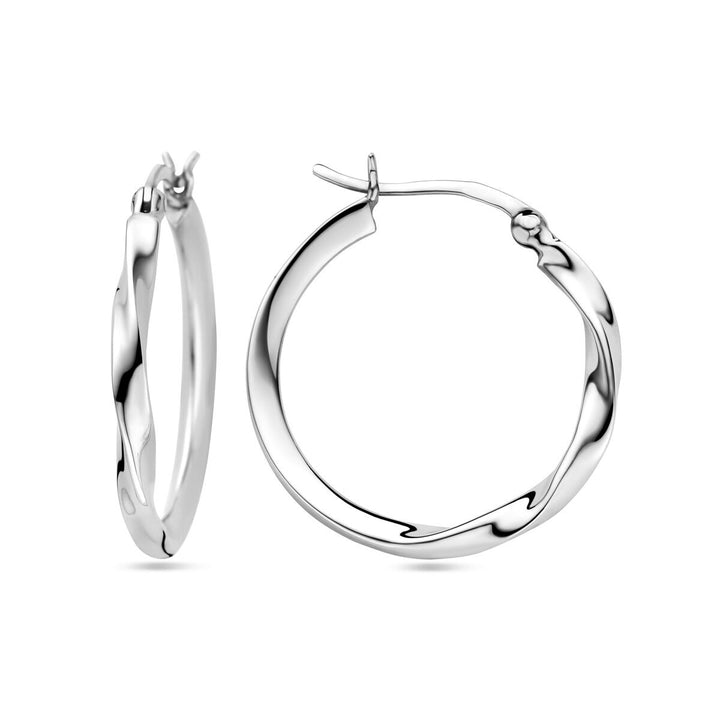 oorringen gedraaid zilver gerhodineerd