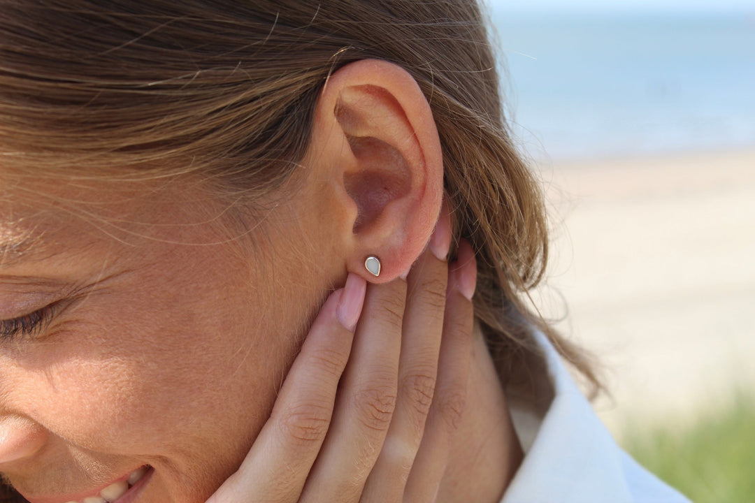 Mini Drop  | Moedermelk Oorstekers Zilver