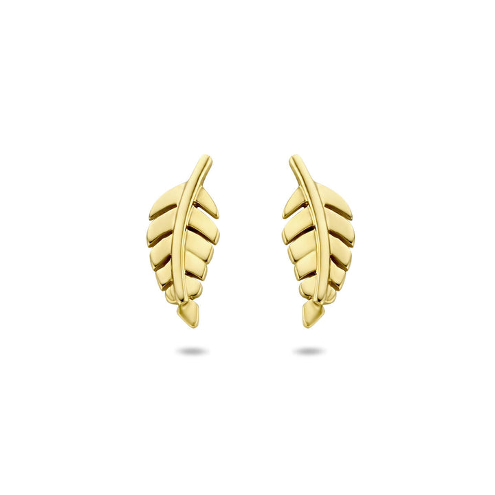 ear studs spring 14K yellow gold