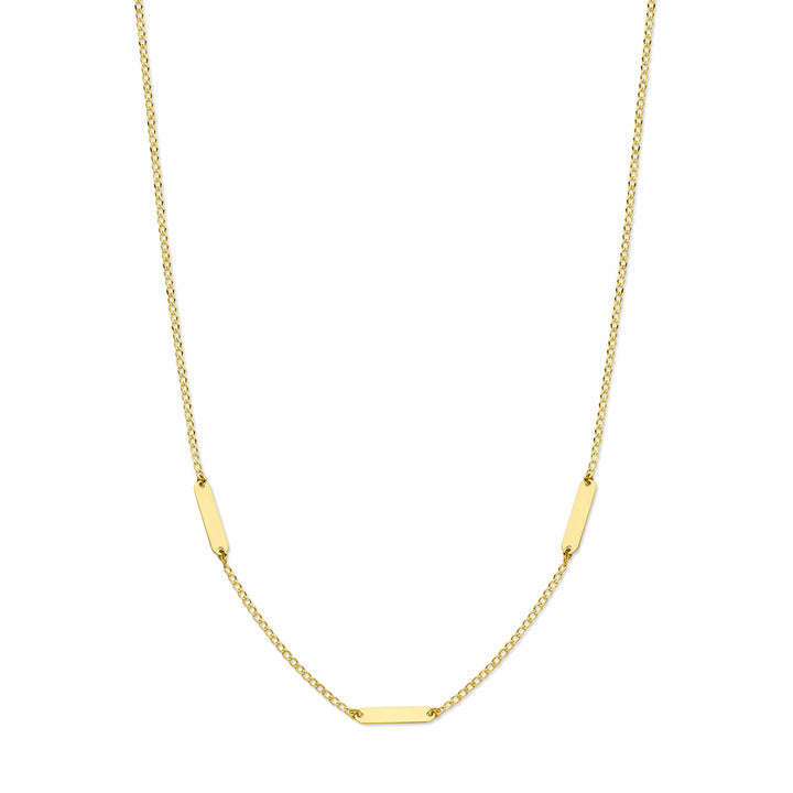 engraving necklace plates 1.6 mm 41 + 4 cm 14K yellow gold