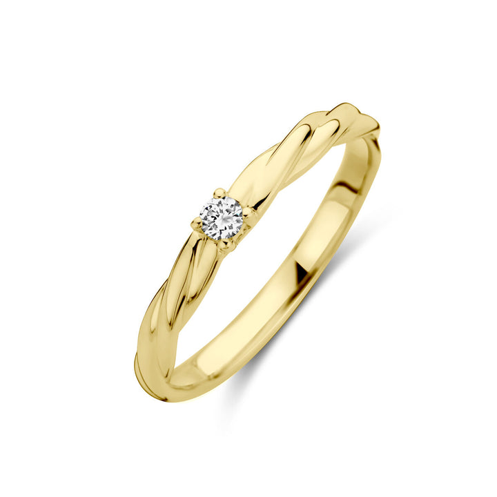 ring diamond 0.05ct h si 14K yellow gold