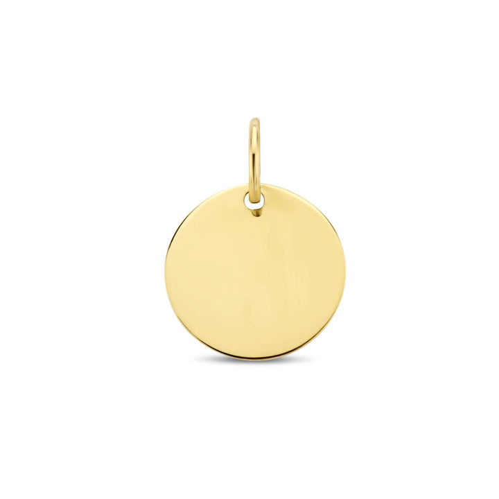 graveerhanger rond 14K geelgoud