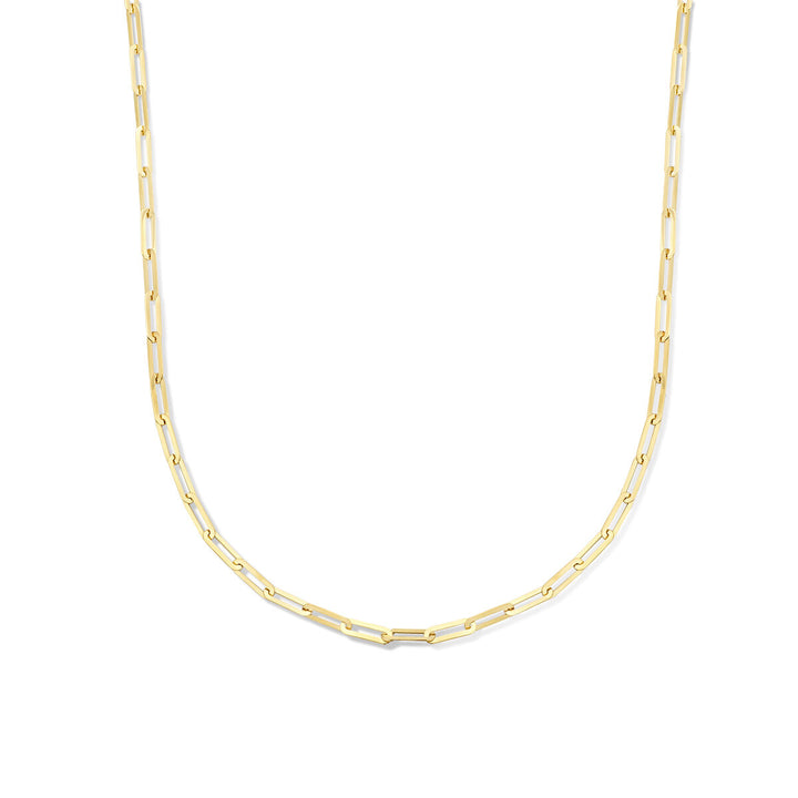 necklace paper clip flat 45 cm 14K yellow gold