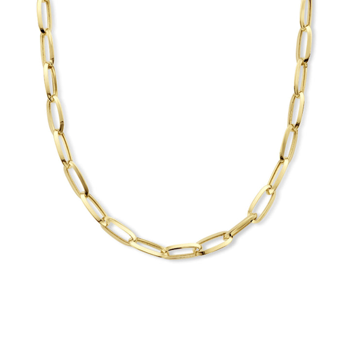 necklace paper clip pointed tube 6.0 mm 43 cm 14K yellow gold