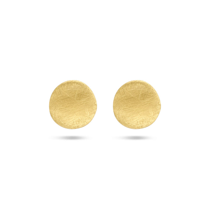 stud earrings scratch 14K yellow gold