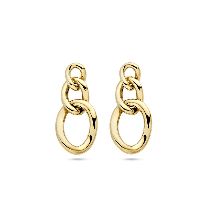 earrings gourmette 14K yellow gold