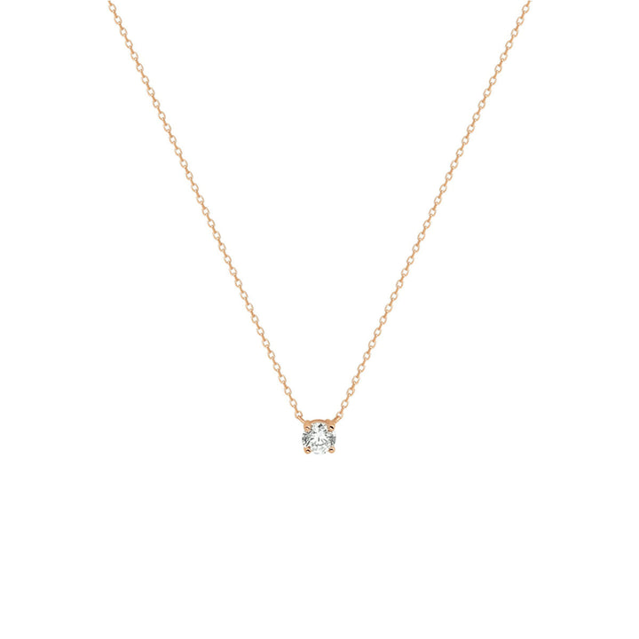 collier zirkonia 40 - 42 - 44 cm 14K roségoud