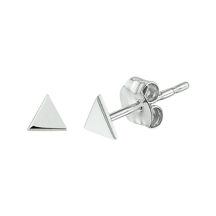 triangle earrings 14K white gold