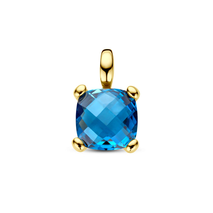 pendant london blue topaz 14K yellow gold