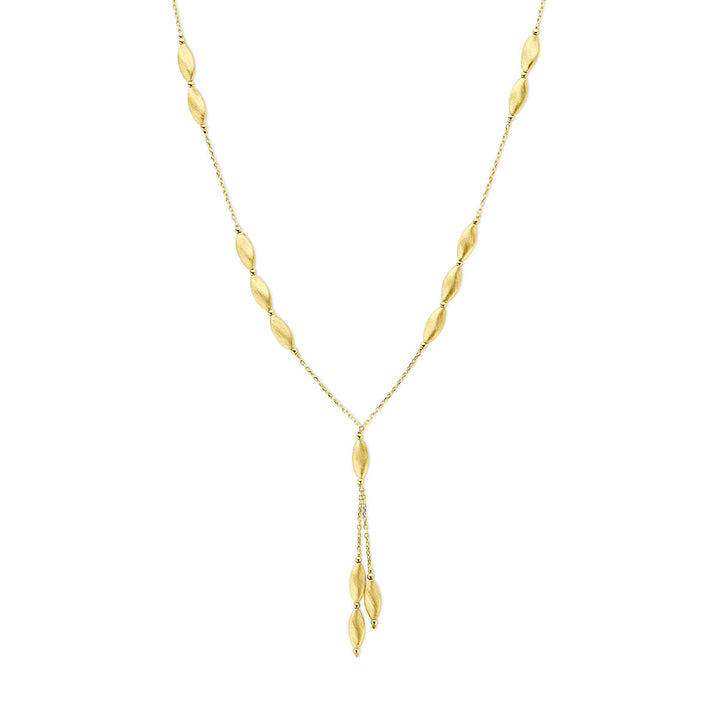 Gold ladies necklace poly/matte 14K