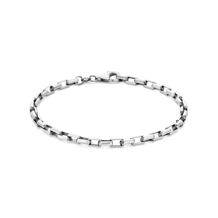 Silver bracelet men's oxi 4.0 mm oxidized