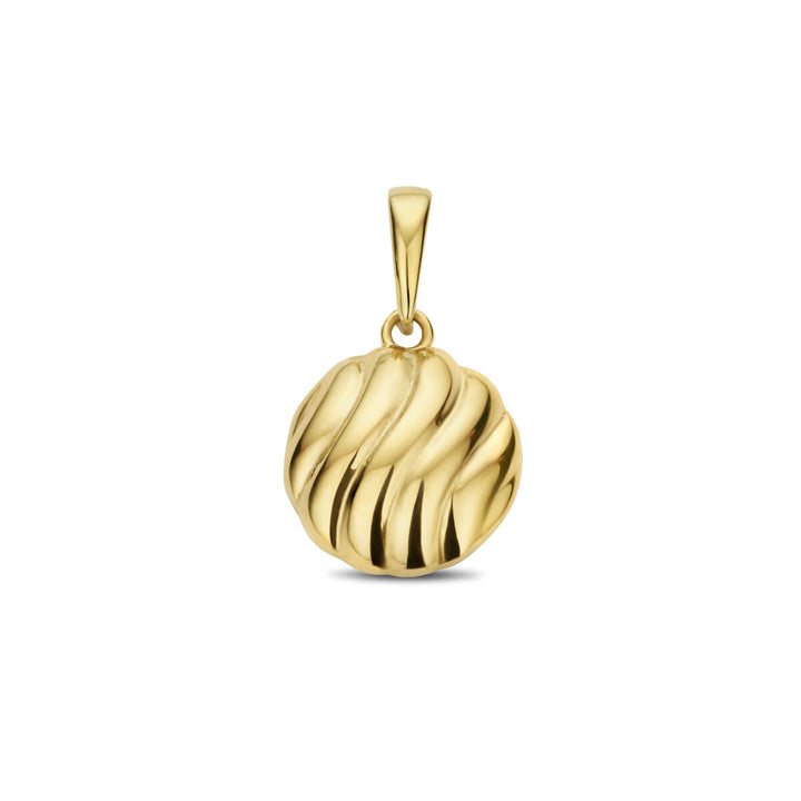 pendant round 14K yellow gold