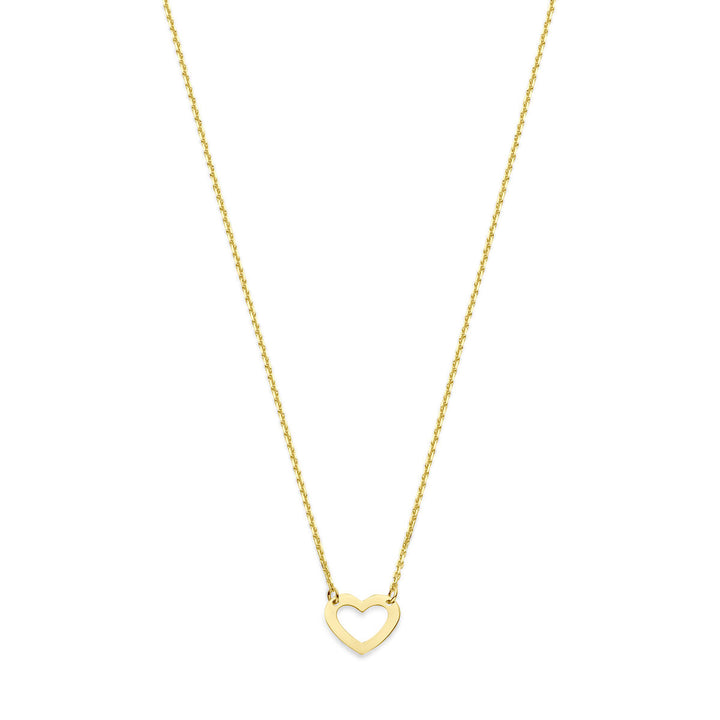necklace heart 41 - 43 - 45 cm 14K yellow gold