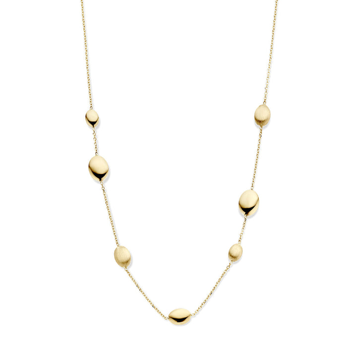 necklace 43 cm poly/matt 14K yellow gold