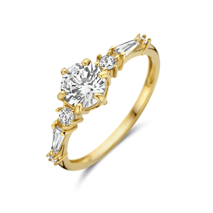 ring zirkonia 14K geelgoud