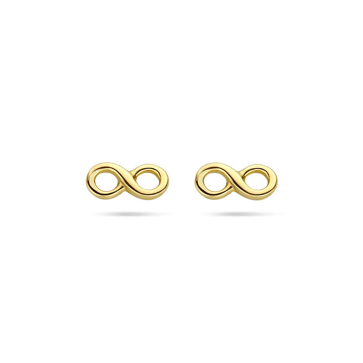 infinity ear studs 14K yellow gold