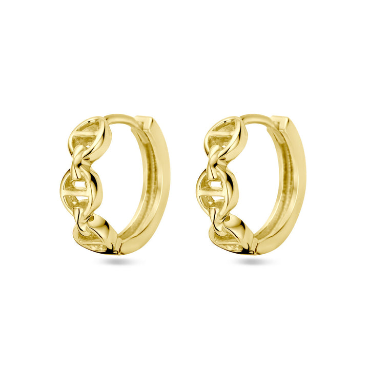 drop earrings link 14K yellow gold