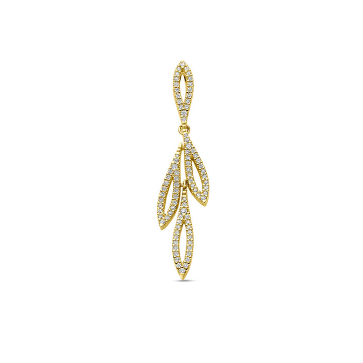 pendant diamond 0.4ct h si 14K yellow gold