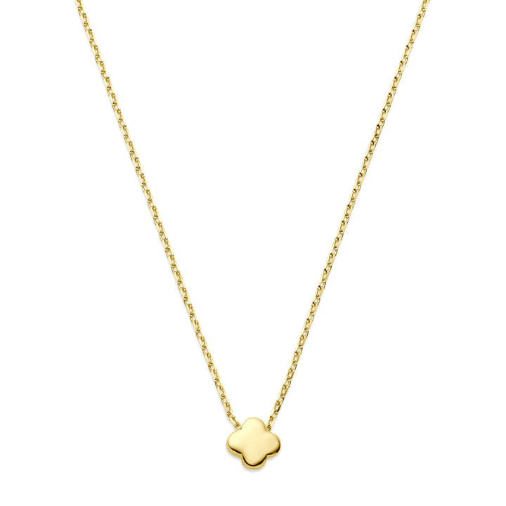 clover necklace 42 - 45 cm 14K yellow gold