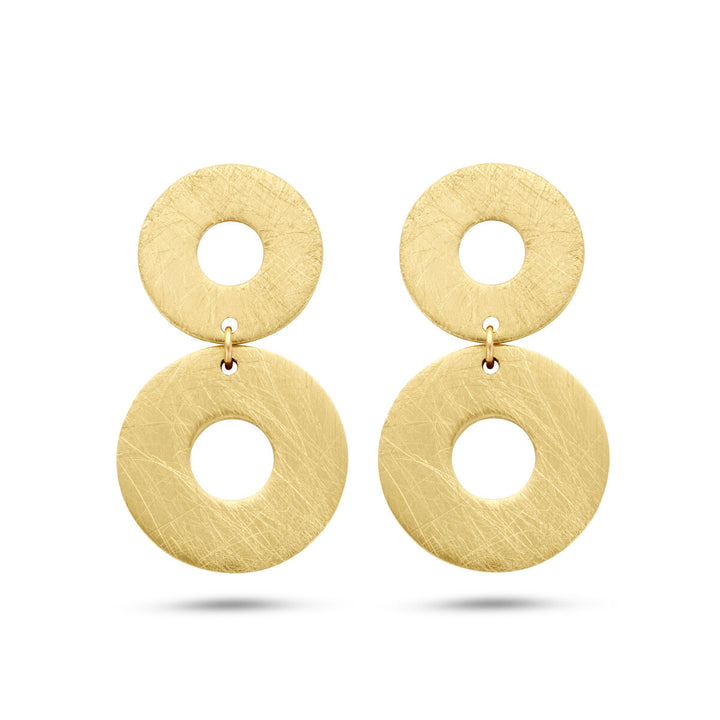 earrings polish/matt 14K yellow gold