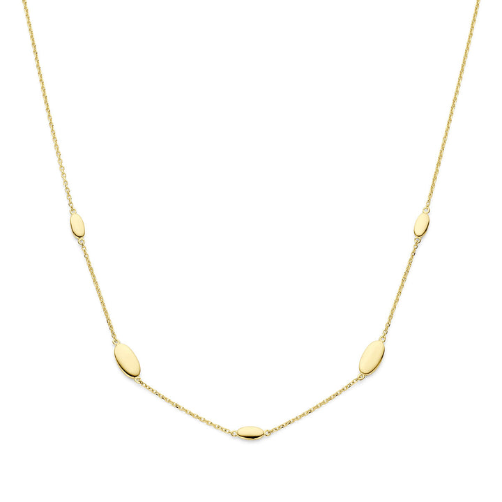 Gold ladies necklace ovals 14K