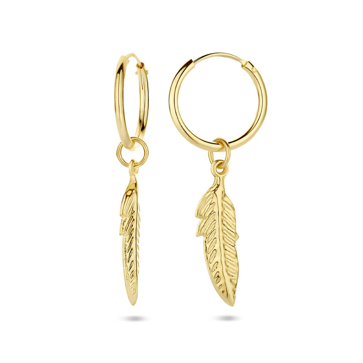 earrings spring 14K yellow gold