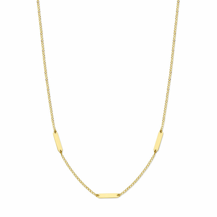 graveercollier plaatjes 1,6 mm 41 + 4 cm 14K geelgoud