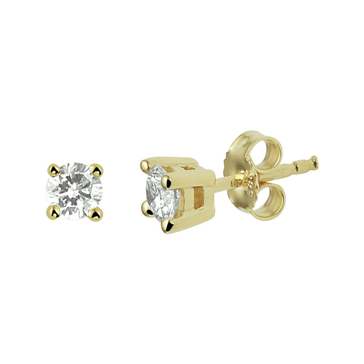 ear studs diamond 0.50ct (2x0.25ct) h si 14K yellow gold