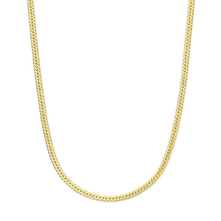 Halskette Gourmette 4,5 mm 45 cm 14K Gelbgold