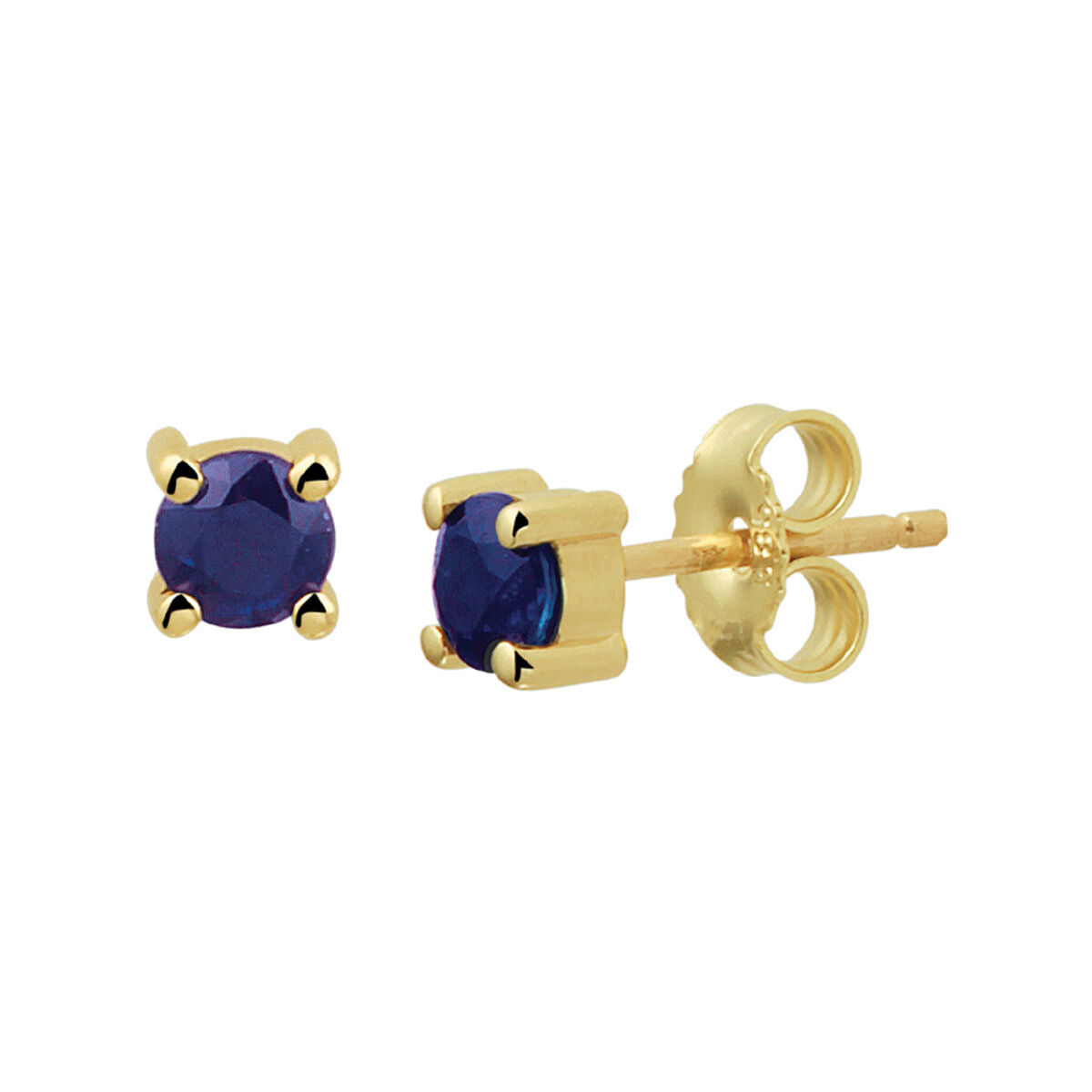 sapphire ear studs 14K yellow gold