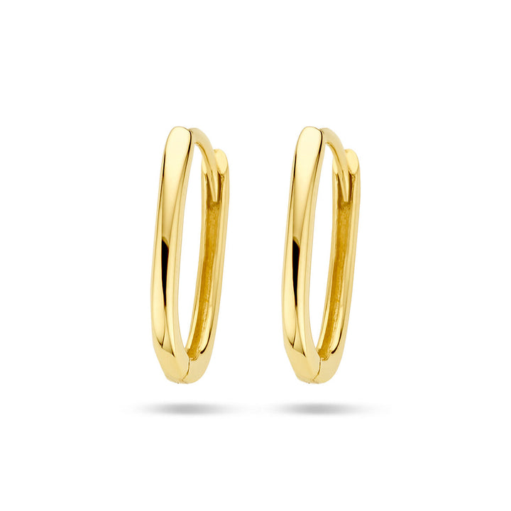 drop earrings paper clip 14K yellow gold