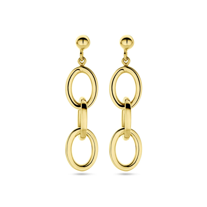 Gliederohrringe 36,5 mm 14K Gelbgold