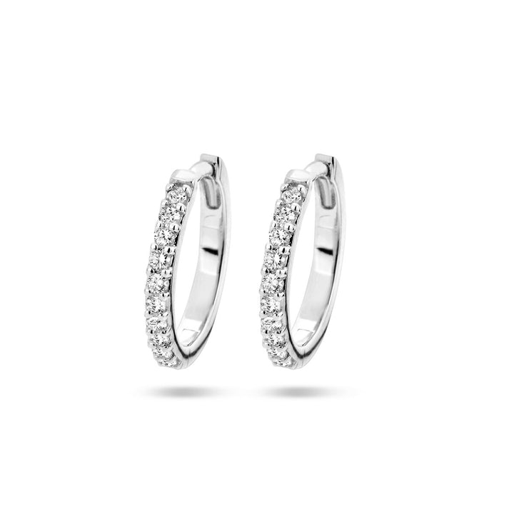 drop earrings diamond 0.23ct (2x0.115) h p1 14K white gold