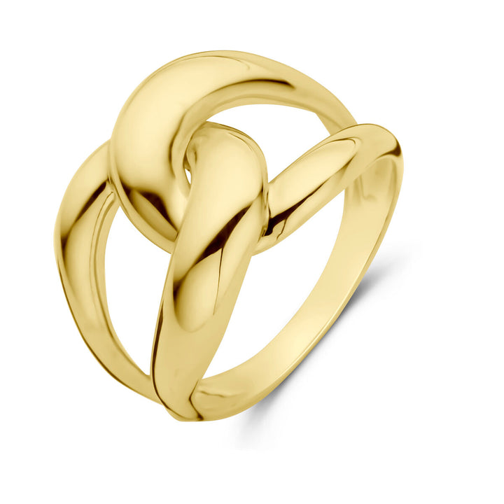 ring schakel 14K geelgoud