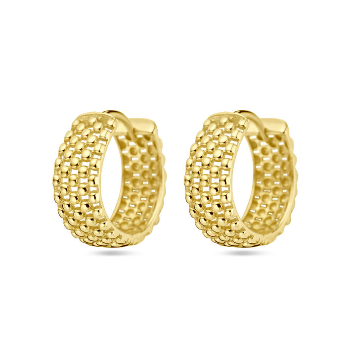 drop earrings 14 mm 14K yellow gold