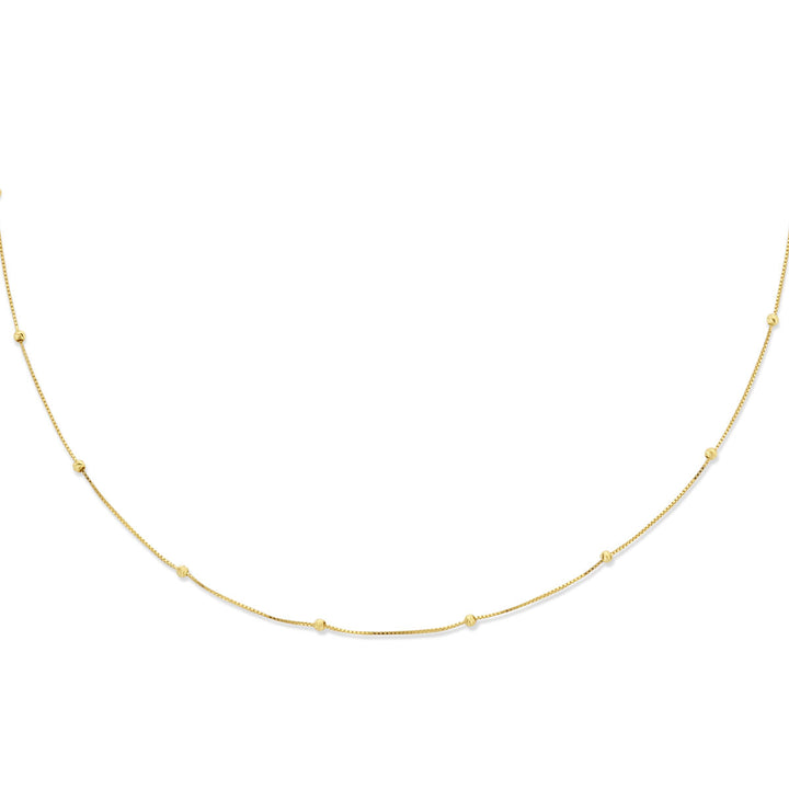 necklace balls diamond-plated 0.5 mm 42 - 45 cm 14K yellow gold