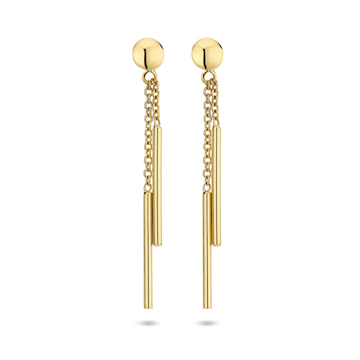 earrings bars 14K yellow gold
