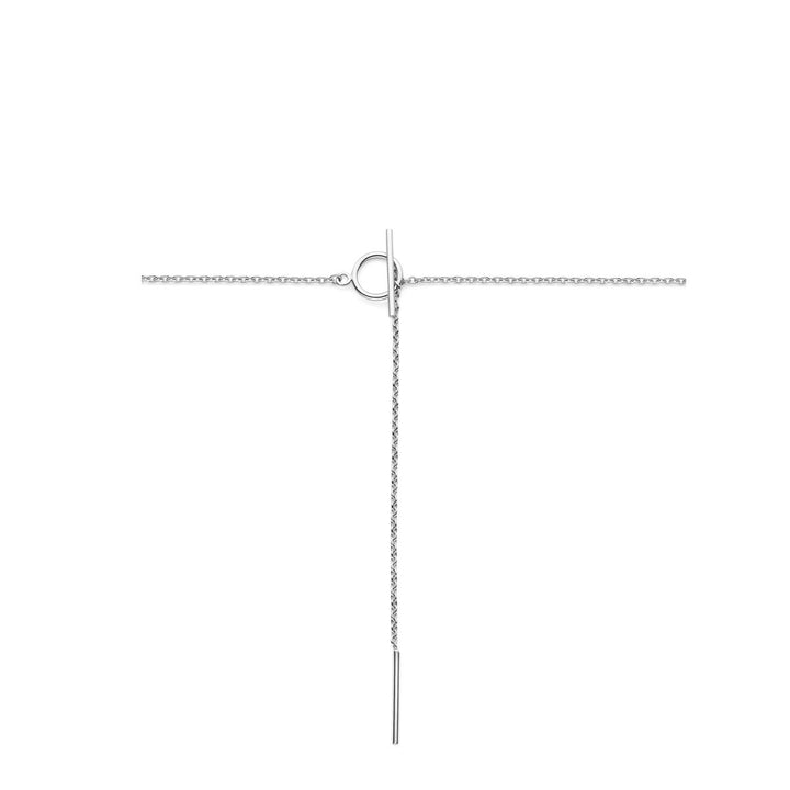 y-collier kapittelslot 39 cm zilver gerhodineerd