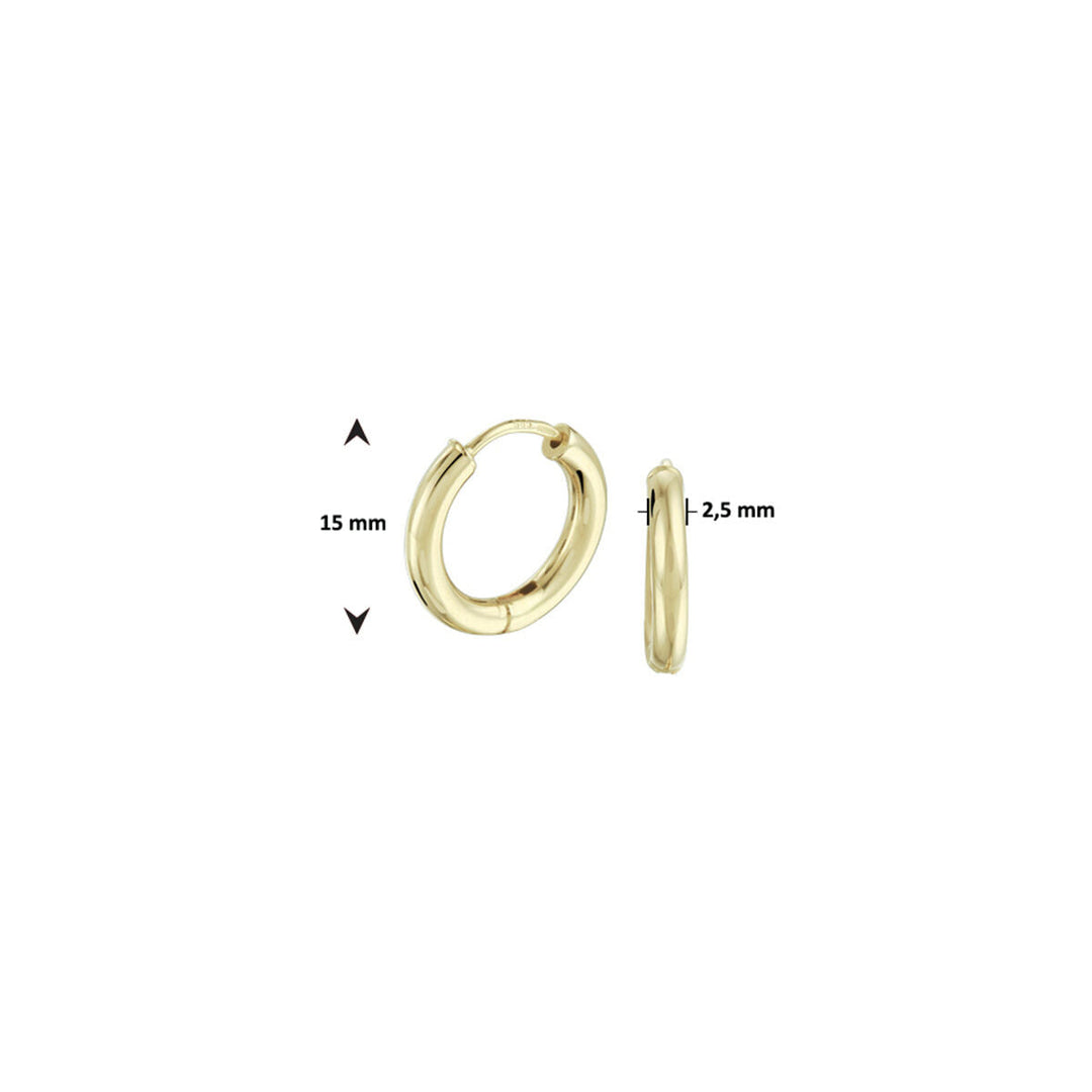 klapoorringen 2,5 mm rond