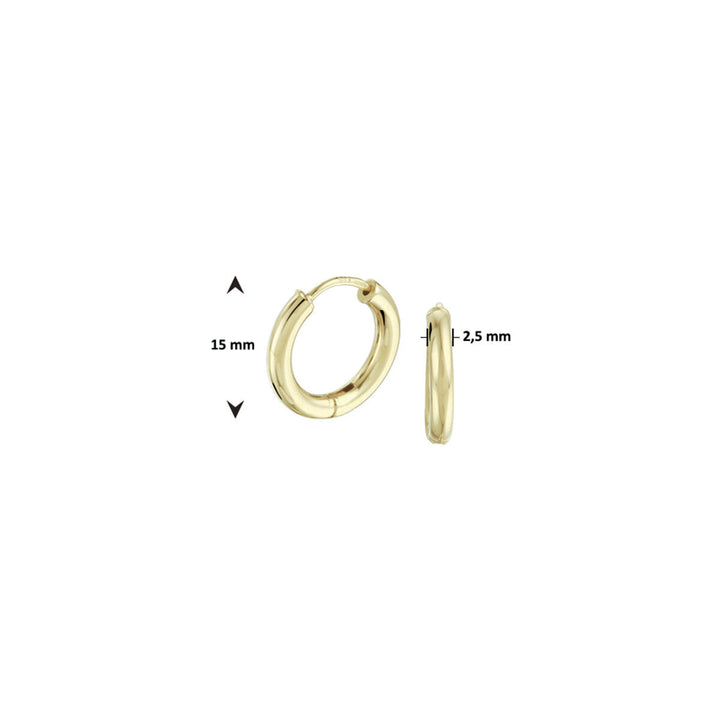 klapoorringen 2,5 mm rond