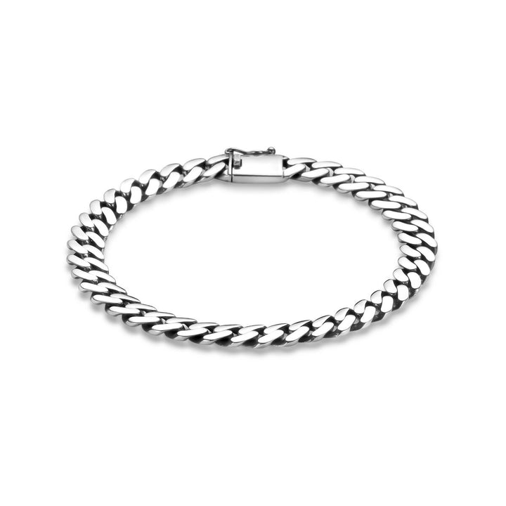 armband vossestaart 4,5 mm oxi zilver geoxideerd