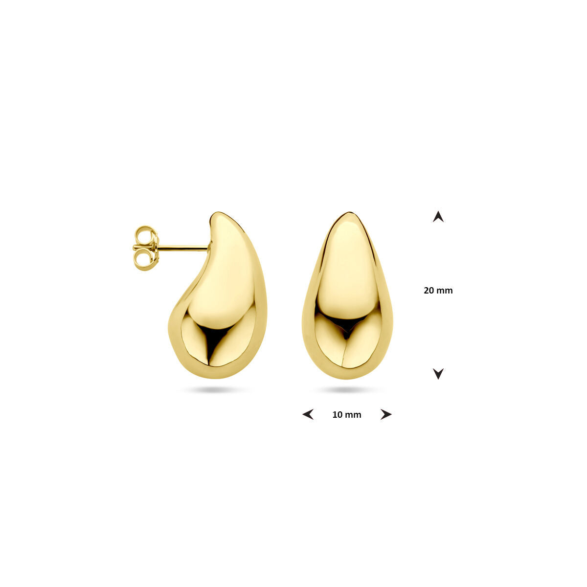 oorknoppen druppel 14K geelgoud