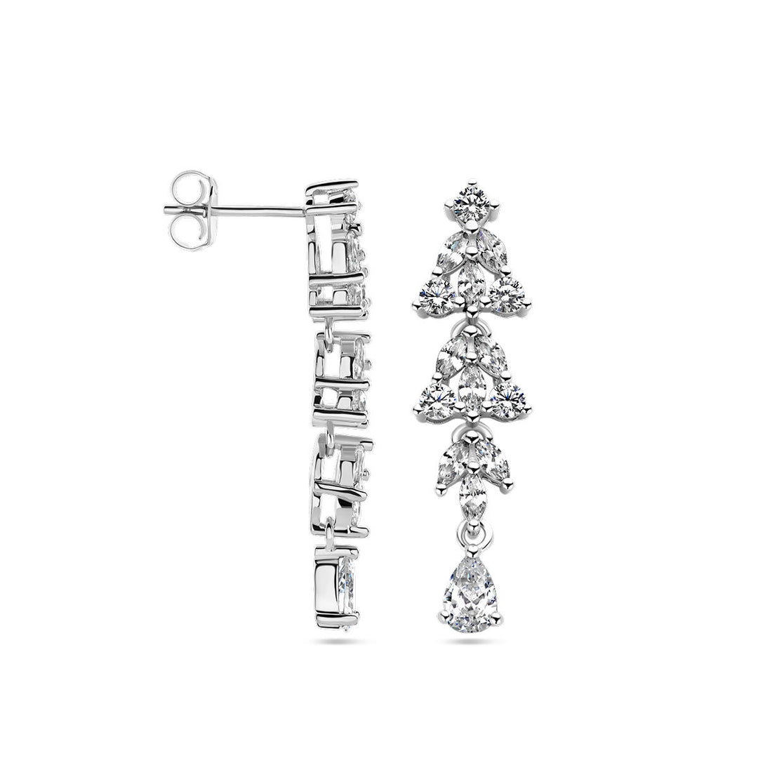 oorhangers zirkonia zilver gerhodineerd