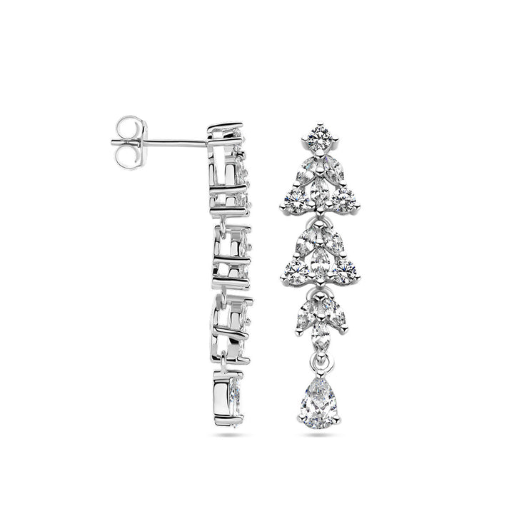 oorhangers zirkonia zilver gerhodineerd