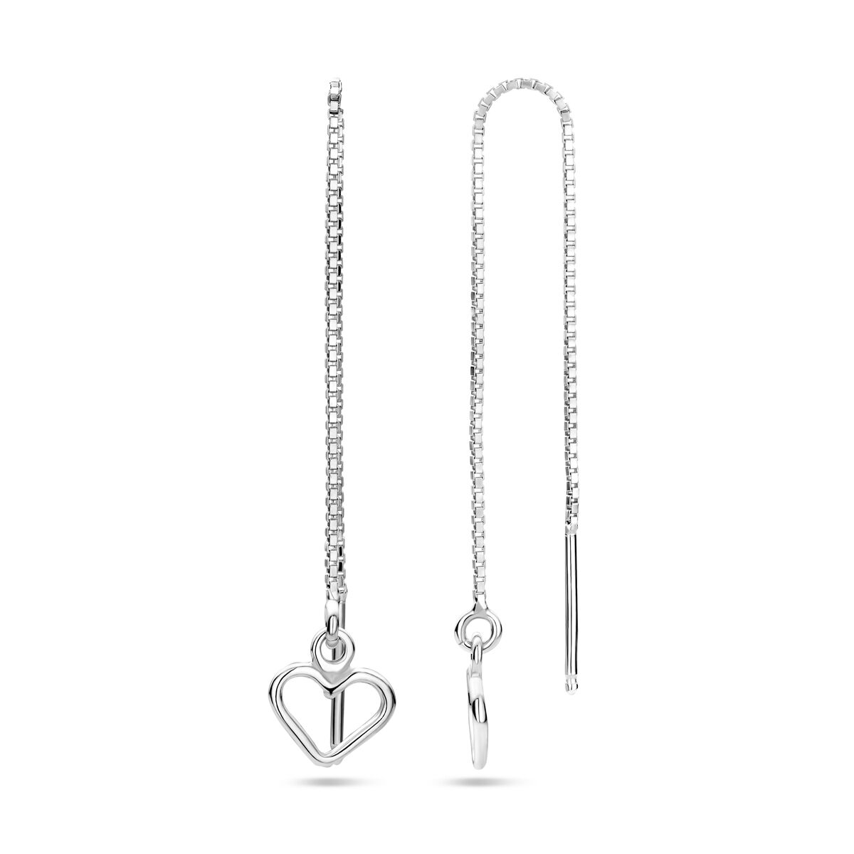 doortrekoorbellen hart zilver gerhodineerd