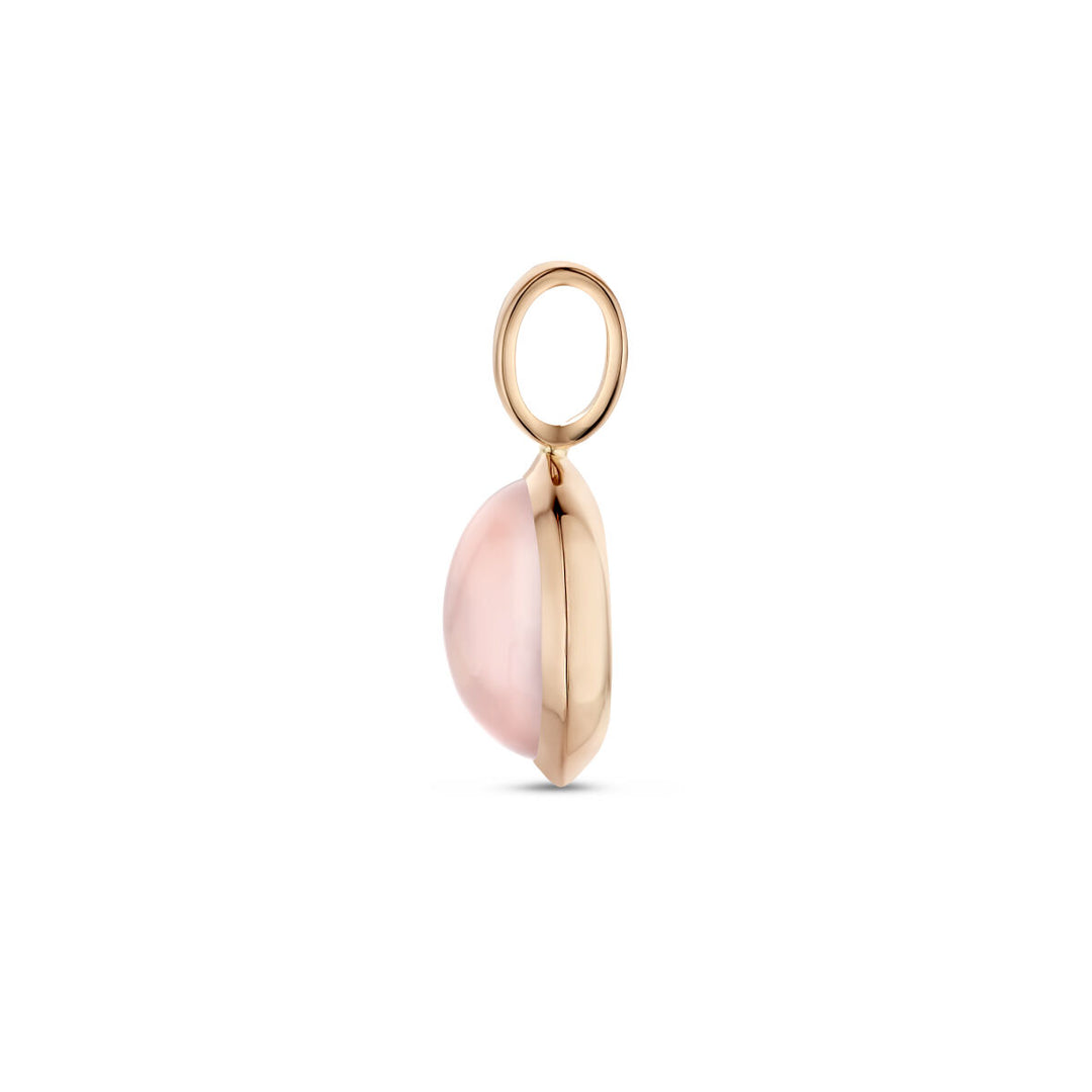 rose quartz pendant 14K rose gold