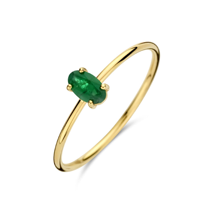emerald ring 14K yellow gold