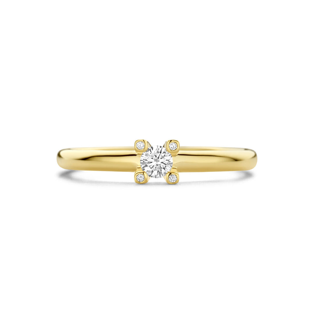 Ring Diamant 0,11 ct h SI 14K Gelbgold